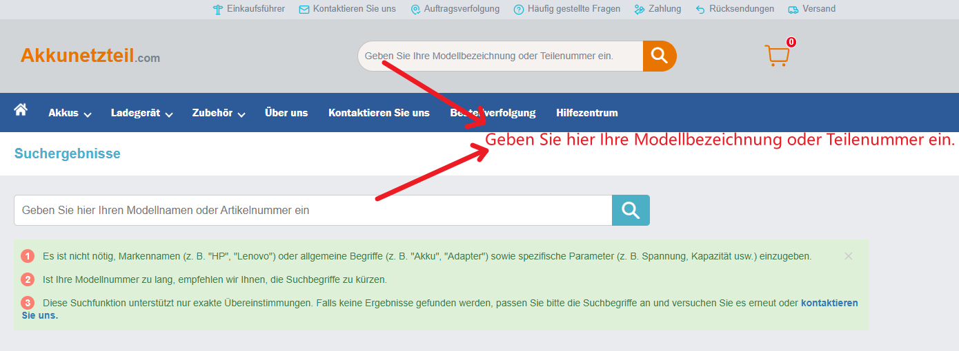 Beispiel für effiziente Suche