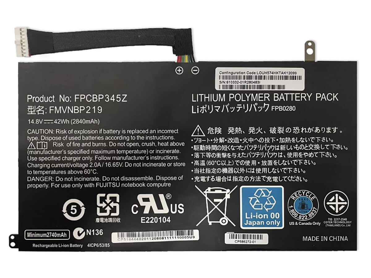 kompatibel mit FUJITSU FPCBP345